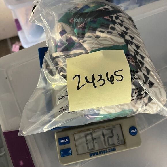 Gabby Skye Geometric Boho Mixed Print Short Sleeve Fit Flare Dress Work Sz 4 - Picture 11 of 11